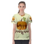 Happy Thanksgiving Pumpkin Women s Sport Mesh Tee