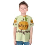 Happy Thanksgiving Pumpkin Kids  Cotton Tee