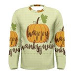 Happy Thanksgiving Pumpkin Men s Long Sleeve Tee