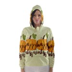 Happy Thanksgiving Pumpkin Hooded Wind Breaker (Women)