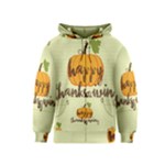 Happy Thanksgiving Pumpkin Kids  Zipper Hoodie