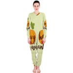 Happy Thanksgiving Pumpkin OnePiece Jumpsuit (Ladies)