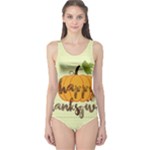 Happy Thanksgiving Pumpkin One Piece Swimsuit