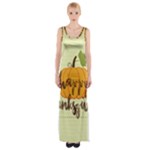 Happy Thanksgiving Pumpkin Maxi Thigh Split Dress