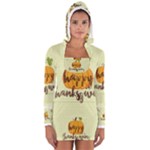 Happy Thanksgiving Pumpkin Women s Long Sleeve Hooded T-shirt