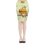 Happy Thanksgiving Pumpkin Midi Wrap Pencil Skirt