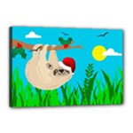 santa sloth Canvas 18  x 12  (Stretched)