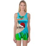 santa sloth One Piece Boyleg Swimsuit