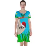 santa sloth Short Sleeve Nightdress