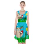 santa sloth Racerback Midi Dress