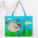 santa sloth Medium Tote Bag