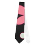 Pink ladybugs and flowers  Neckties (One Side) 