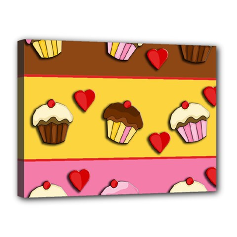 Love cupcakes Canvas 16  x 12  from ArtsNow.com