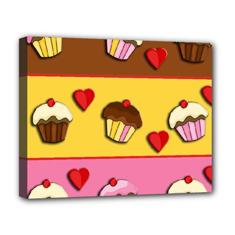 Love cupcakes Deluxe Canvas 20  x 16   from ArtsNow.com