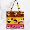 Zipper Grocery Tote Bag 