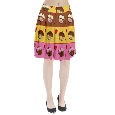 Love cupcakes Pleated Skirt from ArtsNow.com