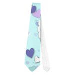 Light and Dark Blue Hearts Neckties (One Side) 