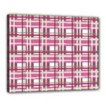 Pink plaid pattern Canvas 20  x 16 