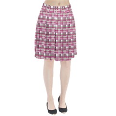 Pink plaid pattern Pleated Skirt from ArtsNow.com