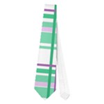 Green plaid pattern Neckties (One Side) 