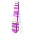 Purple plaid pattern Neckties (One Side) 