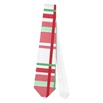 Red plaid pattern Neckties (One Side) 