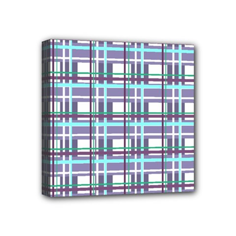 Decorative plaid pattern Mini Canvas 4  x 4  from ArtsNow.com