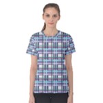 Decorative plaid pattern Women s Cotton Tee