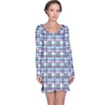 Decorative plaid pattern Long Sleeve Nightdress