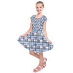 Decorative plaid pattern Kids  Short Sleeve Dress