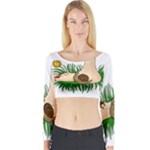 Barefoot in the grass Long Sleeve Crop Top