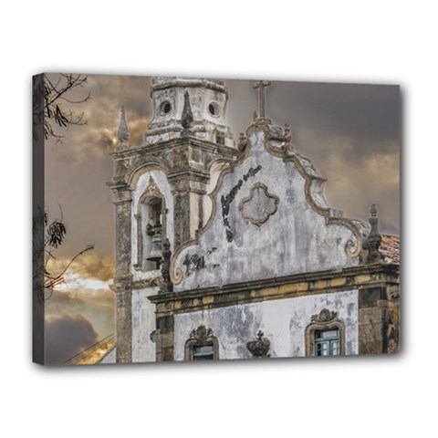 Exterior Facade Antique Colonial Church Olinda Brazil Canvas 16  x 12  from ArtsNow.com