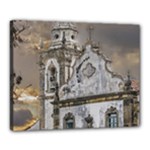 Exterior Facade Antique Colonial Church Olinda Brazil Canvas 20  x 16 