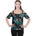 Christmas Lights Women s Cutout Shoulder Tee