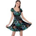 Christmas Lights Cap Sleeve Dress