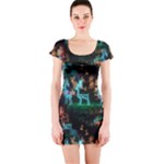 Christmas Lights Short Sleeve Bodycon Dress