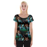 Christmas Lights Women s Cap Sleeve Top