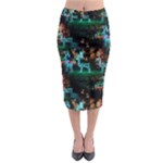 Christmas Lights Midi Pencil Skirt