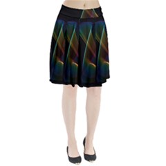 Abstract Rainbow Lily, Colorful Mystical Flower  Pleated Skirt from ArtsNow.com