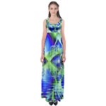 Irish Dream Under Abstract Cobalt Blue Skies Empire Waist Maxi Dress