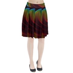 Liquid Rainbow, Abstract Wave Of Cosmic Energy  Pleated Skirt from ArtsNow.com