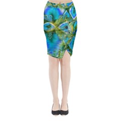 Mystical Spring, Abstract Crystal Renewal Midi Wrap Pencil Skirt from ArtsNow.com