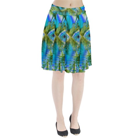 Mystical Spring, Abstract Crystal Renewal Pleated Skirt from ArtsNow.com