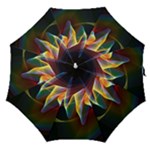 Northern Lights, Abstract Rainbow Aurora Straight Umbrellas