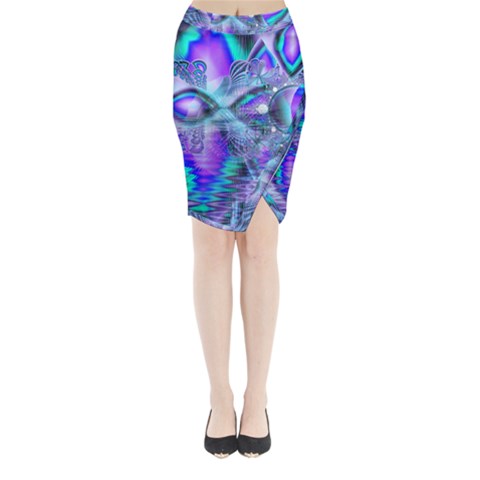 Peacock Crystal Palace Of Dreams, Abstract Midi Wrap Pencil Skirt from ArtsNow.com