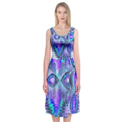 Peacock Crystal Palace Of Dreams, Abstract Midi Sleeveless Dress from ArtsNow.com