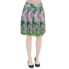 Rose Apple Green Dreams, Abstract Water Garden Pleated Skirt from ArtsNow.com