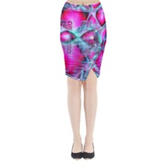 Ruby Red Crystal Palace, Abstract Jewels Midi Wrap Pencil Skirt from ArtsNow.com