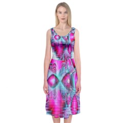 Ruby Red Crystal Palace, Abstract Jewels Midi Sleeveless Dress from ArtsNow.com