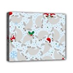 christmas  Manatee Canvas 10  x 8  (Stretched)